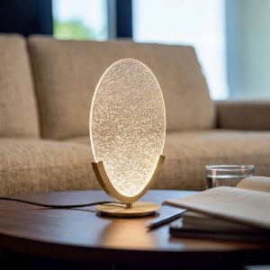 Lampada da tavolo oro per soggiorno led 15w 3000k dimmerabile