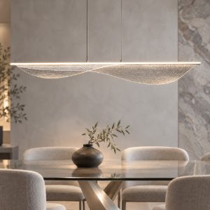 Lampadario a sospensione led 58w cct 2700k 5000k dimmerabile con telecomando bianco per soggiorno