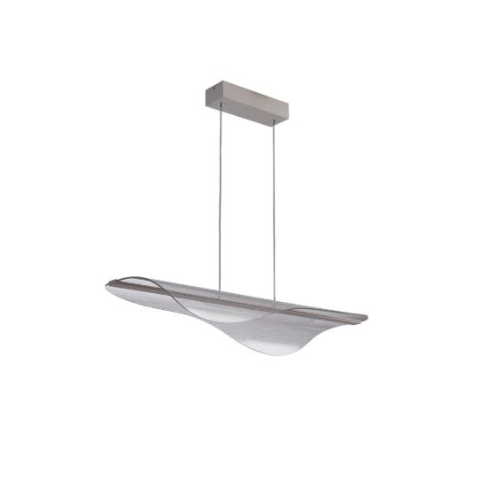 Lampadario a sospensione led 50w cct 2700k 5000k con telecomando bianco per soggiorno moderno