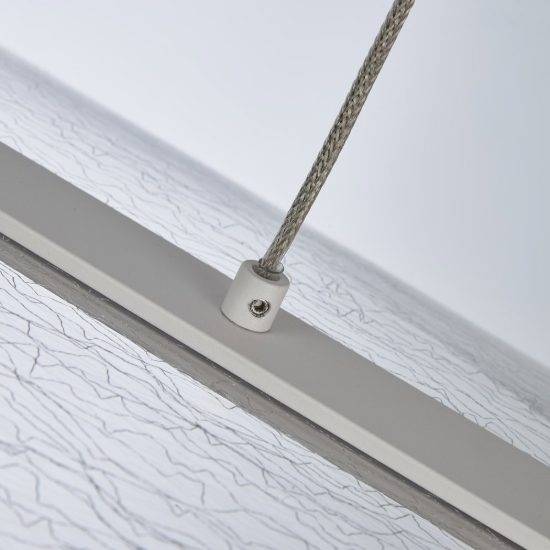 Lampadario a sospensione led 50w cct 2700k 5000k con telecomando bianco per soggiorno moderno