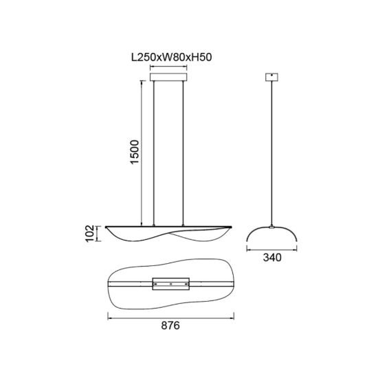 Lampadario a sospensione led 50w cct 2700k 5000k con telecomando bianco per soggiorno moderno