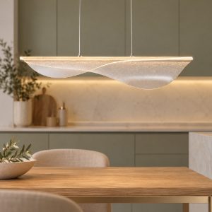 Lampadario design moderno led 40w cct 2700k 5000k con telecomando bianco per soggiorno