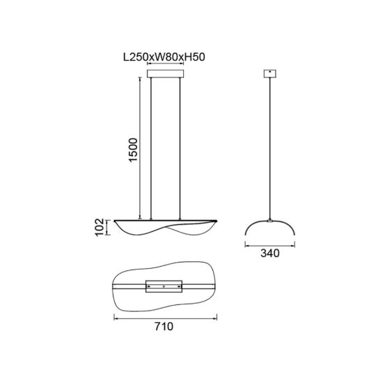 Lampadario design moderno led 40w cct 2700k 5000k con telecomando bianco per soggiorno