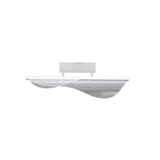 Plafoniera design moderna led 40w cct 2700k 5000k 71cm dimmerabile con telecomando bianca