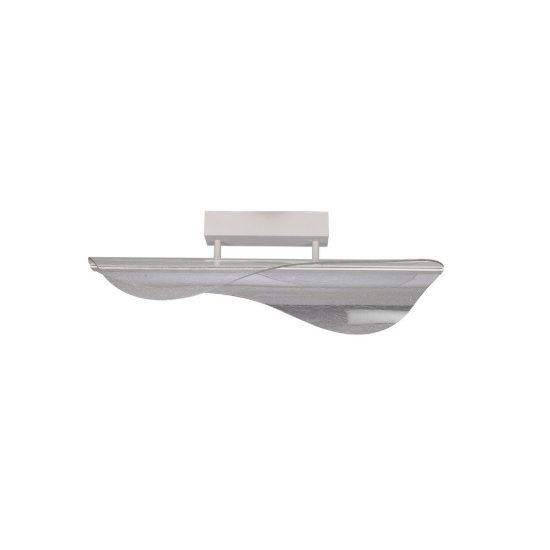 Plafoniera design moderna led 40w cct 2700k 5000k 71cm dimmerabile con telecomando bianca