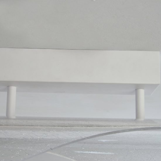 Plafoniera design moderna led 40w cct 2700k 5000k 71cm dimmerabile con telecomando bianca