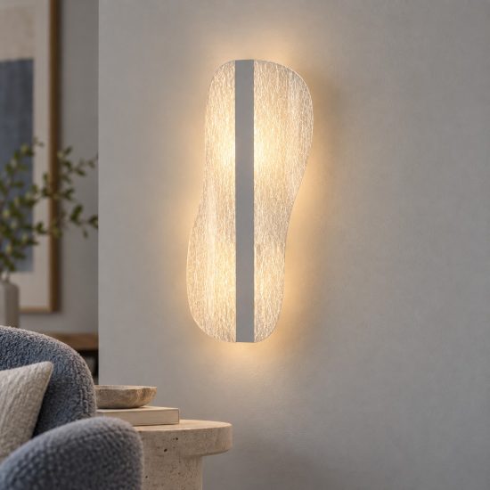 Applique led design moderna 15w cct 2700k 5000k 22cm dimmerabile bianca per soggiorno