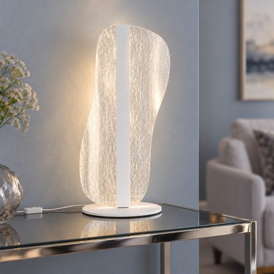 Lampada da tavolo design moderna led 15w cct 2700k 5000k dimmerabile bianca per soggiorno