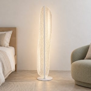 Piantana design moderna led 22w cct 2700k 5000k dimmerabile bianca per soggiorno