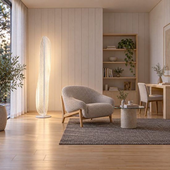 Piantana design moderna led 22w cct 2700k 5000k dimmerabile bianca per soggiorno