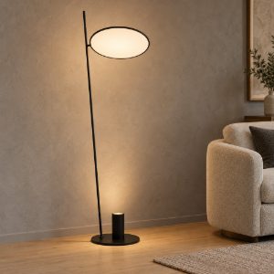 Piantana per salotto nera led 20w 2700k dimmerabile