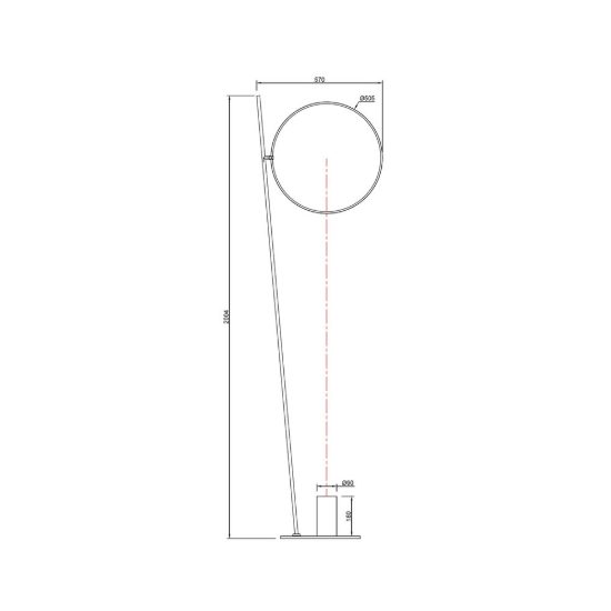 Piantana per salotto nera led 20w 2700k dimmerabile