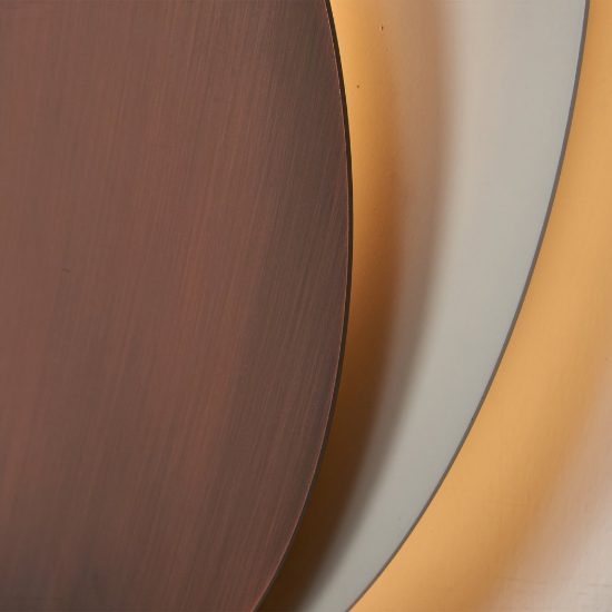Applique led 28w 2700k dimmerabile rame spazzolato bianco per sala da pranzo design moderna