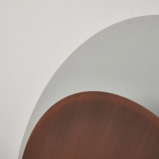 Applique led 28w 2700k dimmerabile rame spazzolato bianco per sala da pranzo design moderna