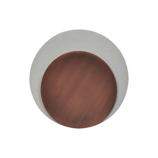Applique led 28w 2700k dimmerabile rame spazzolato bianco per sala da pranzo design moderna