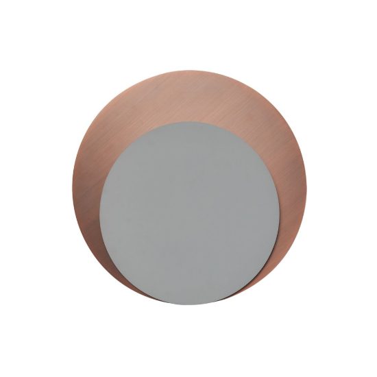 Applique led 28w 2700k dimmerabile bianco rame spazzolato per sala da pranzo