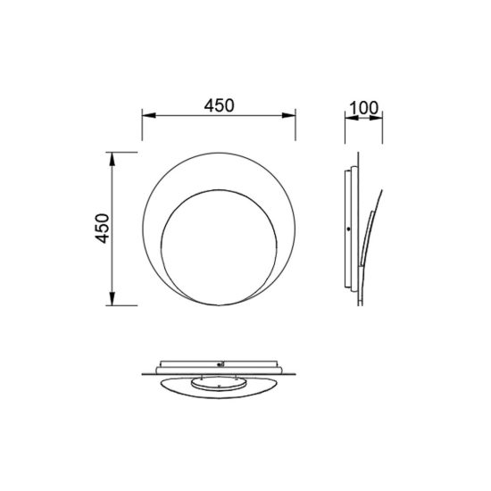 Applique led 28w 2700k dimmerabile bianco rame spazzolato per sala da pranzo