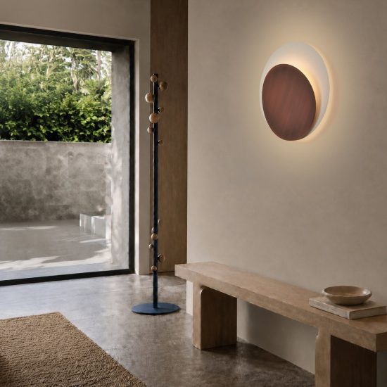 Applique led 48w 2700k dimmerabile rame spazzolato bianco per sala da pranzo