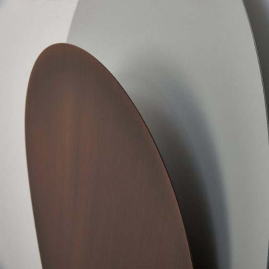 Applique led 48w 2700k dimmerabile rame spazzolato bianco per sala da pranzo