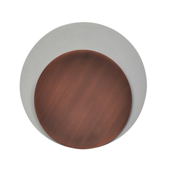 Applique led 48w 2700k dimmerabile rame spazzolato bianco per sala da pranzo