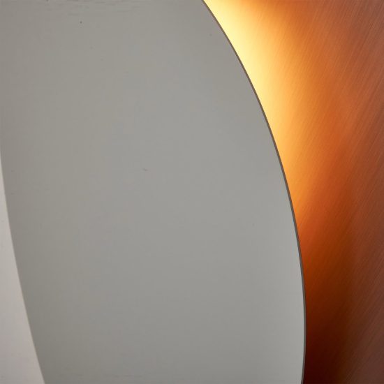Applique led 48w 2700k dimmerabile bianco rame spazzolato per sala da pranzo