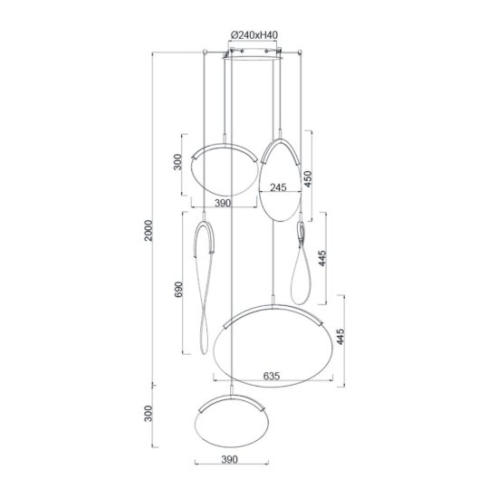 Lampadario design a sospensione oro per soggiorno moderno led 80w 3000k dimmerabile