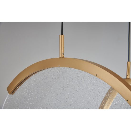 Lampadario design pendenti a sospensione oro per soggiorno moderno led 72w 3000k