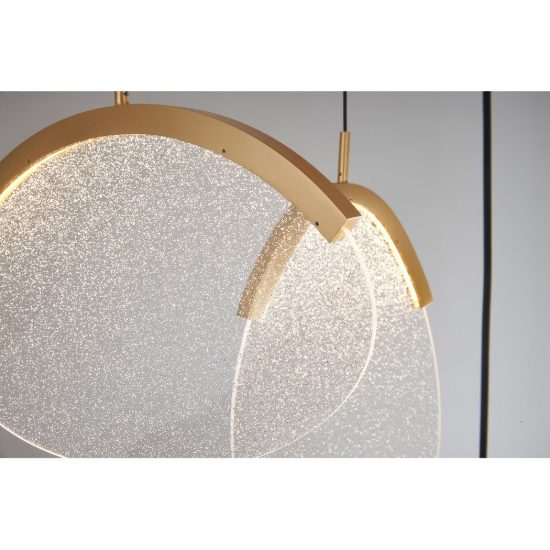 Lampadario design pendenti a sospensione oro per soggiorno moderno led 72w 3000k
