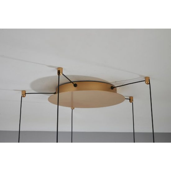 Lampadario design pendenti a sospensione oro per soggiorno moderno led 72w 3000k