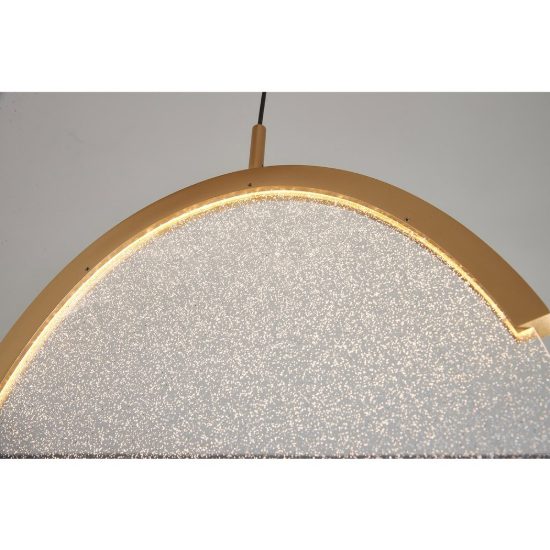 Lampadario a sospensione oro per soggiorno led 54w 3000k dimmerabile