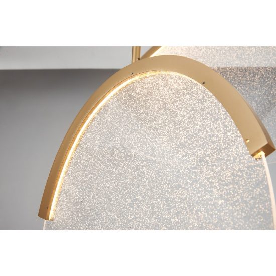 Lampadario a sospensione per camera da letto oro led 40w 3000k