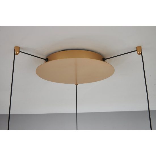 Lampadario a sospensione per camera da letto oro led 40w 3000k