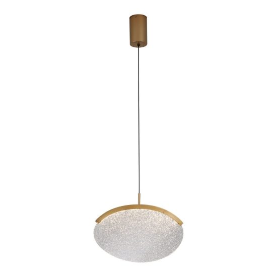 Lampadario a sospensione oro per soggiorno led 12w 3000k dimmerabile