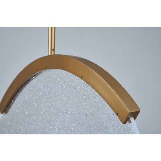 Lampadario a sospensione oro per soggiorno led 12w 3000k dimmerabile