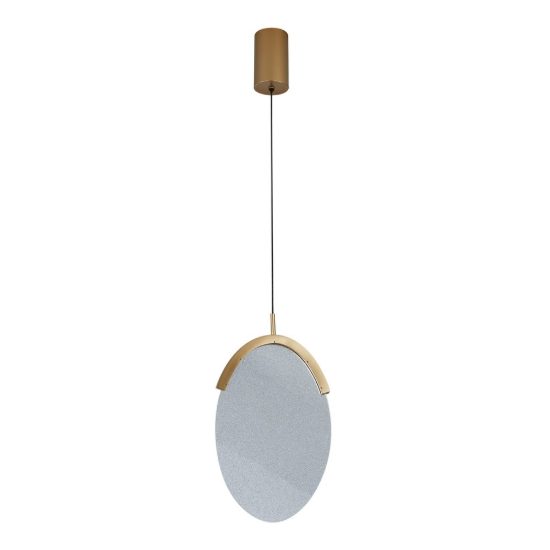 Lampada a sospensione oro per camera da letto led 12w 3000k dimmerabile