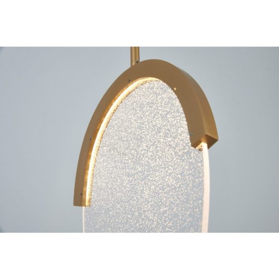 Lampada a sospensione oro per camera da letto led 12w 3000k dimmerabile