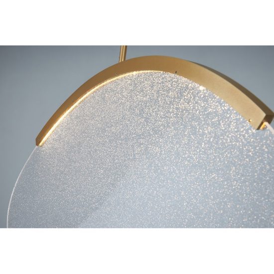 Lampadario a sospensione design oro per sala da pranzo led 15w 3000k