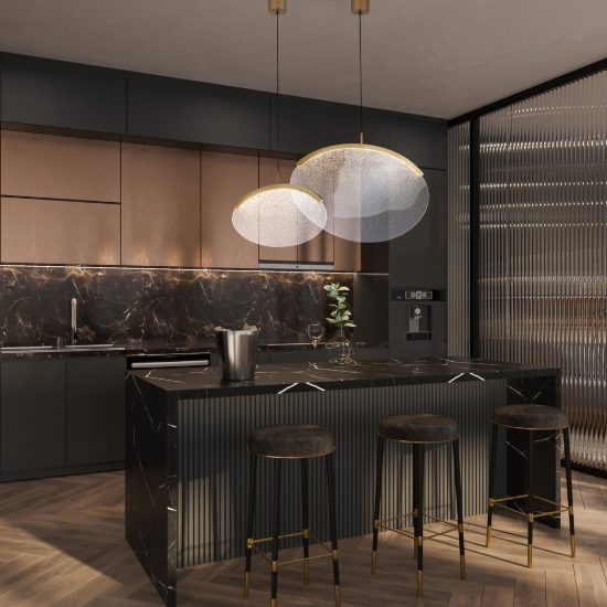 Lampadario a sospensione design oro per sala da pranzo led 15w 3000k