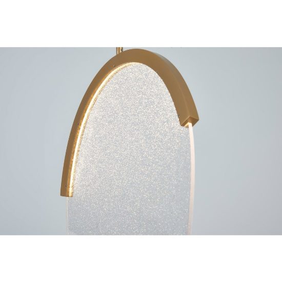 Lampadario a sospensione design moderna oro per camera da letto led 15w 3000k