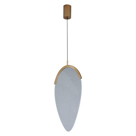 Lampadario a sospensione design moderna oro per camera da letto led 15w 3000k