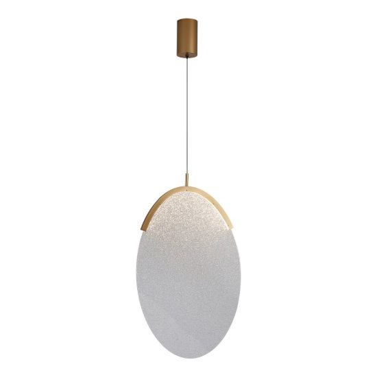 Lampadario a sospensione design moderna oro per camera da letto led 15w 3000k