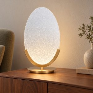 Lampada da tavolo design moderna oro per soggiorno led 12w 3000k