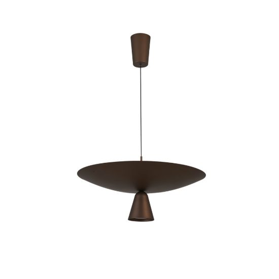 Lampadario per tavolo soggiorno caffe moka a sospensione led 40w 2700k dimmerabile