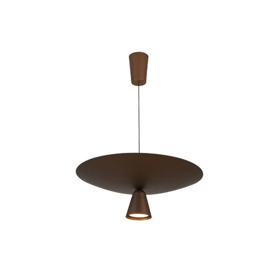 Lampadario per tavolo soggiorno caffe moka a sospensione led 40w 2700k dimmerabile