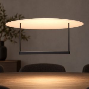 Lampadario design moderno per tavolo sala da pranzo nero a sospensione led 23w 3000k dimmerabile
