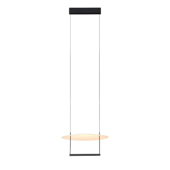 Lampadario design moderno per tavolo sala da pranzo nero a sospensione led 23w 3000k dimmerabile