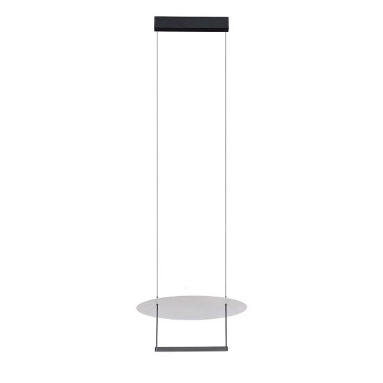 Lampadario design moderno per tavolo sala da pranzo nero a sospensione led 23w 3000k dimmerabile