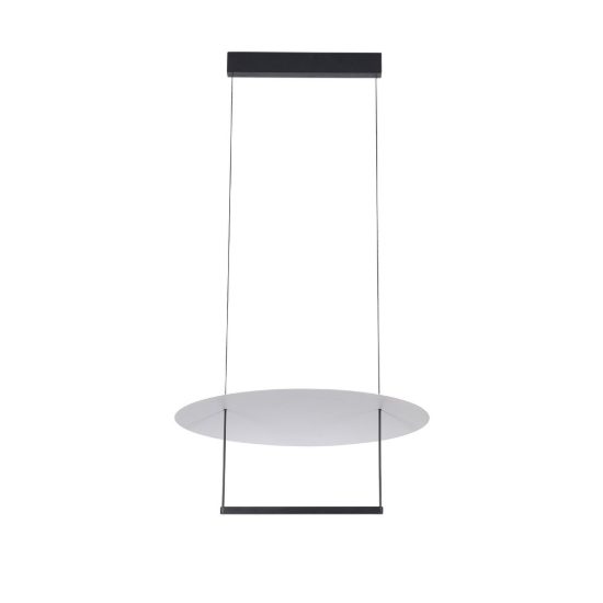Lampadario design moderno per tavolo sala da pranzo nero a sospensione led 30w 3000k dimmerabile
