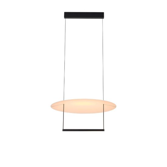 Lampadario design moderno per tavolo sala da pranzo nero a sospensione led 30w 3000k dimmerabile