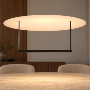 Lampadario design moderno per tavolo sala da pranzo nero a sospensione led 39w 3000k dimmerabile